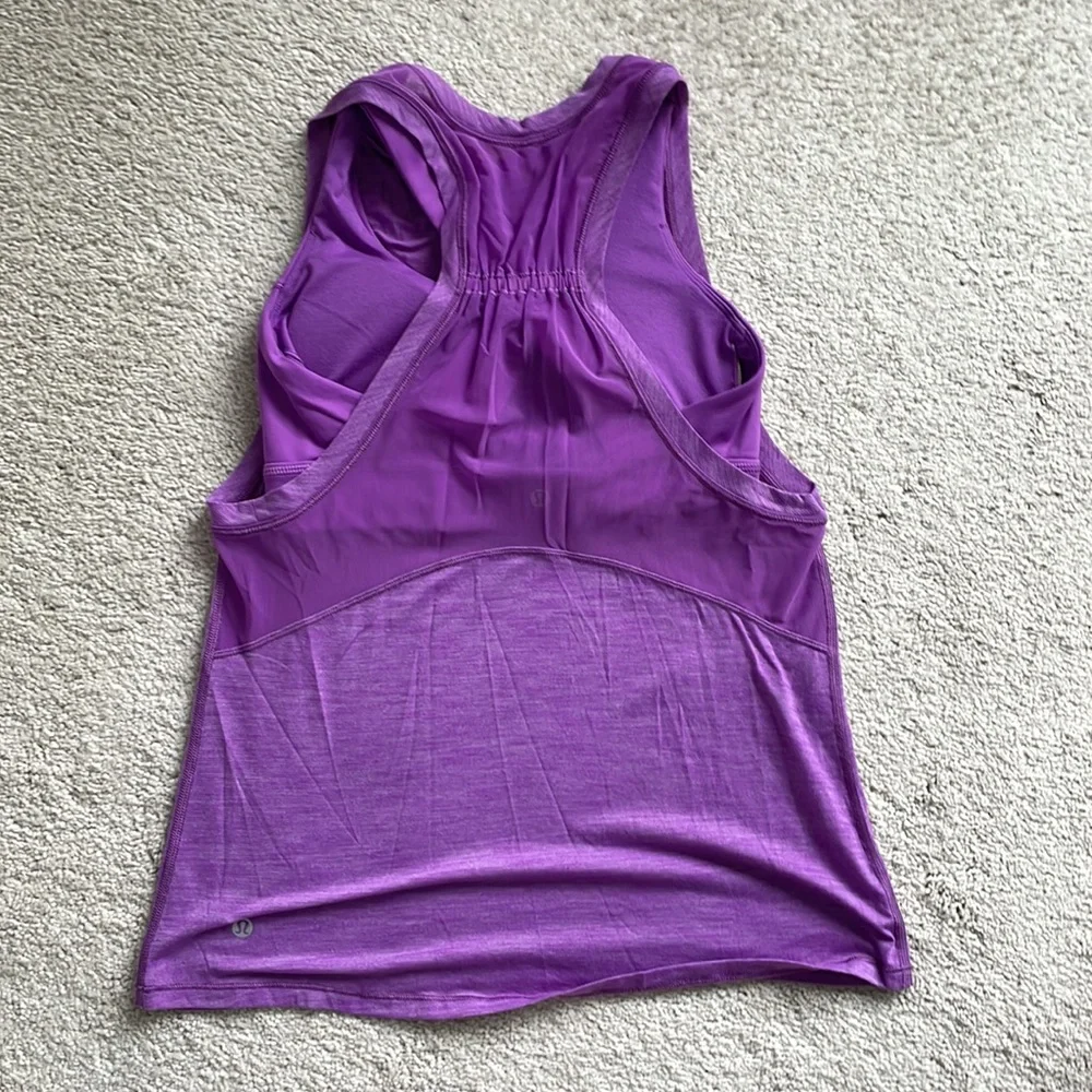 Lululemon work the circuit tank in Heathered Moonlit Magenta